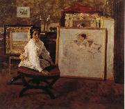 William Merritt Chase Do you speak with me oil painting